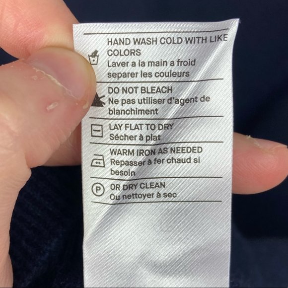 Vince Cashmere Wool Crew Neck Sweater Navy Blue Size XS Slim Fit Minimalist Knit - Picture 8 of 10